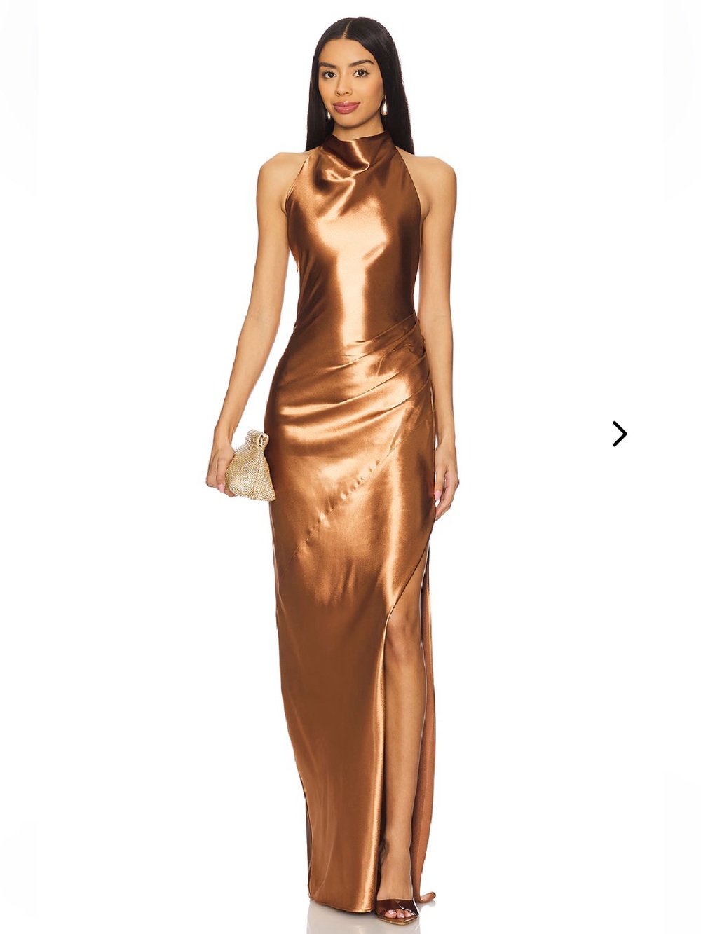 NWOT! Lovers & Friends KAMIAH GOWN in Copper Brown